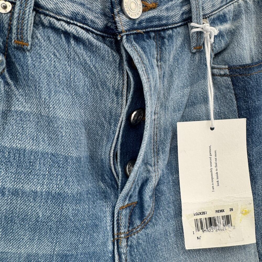FRAME Denim Nouveau Le Mix Patchwork Jeans Sz 26 NWT $449 Distressed - Picture 5 of 12